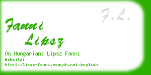 fanni lipsz business card